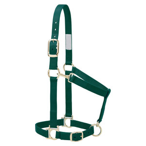 Cabestro de caballo de nailon, relleno suave, gancho de presión ajustable en la garganta de la barbilla, herrajes chapados en latón de alta resistencia, líder de entrenamiento Halter - Product Image 6