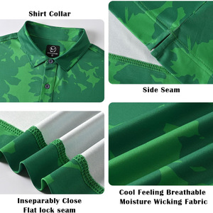Camisas Polo de Golf Personalizadas para Hombre, de Color Sólido, de Poliéster, Transpirables, de Punto, Casuales, para Uso en Exteriores, con Impresión Digital 360 - Product Image 4