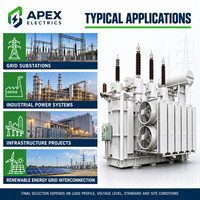Transformateur de puissance haute tension immergé dans l'huile triphasé APEX 110 kV pour les projets industriels et d'infrastructure en réseau 50/60 Hz