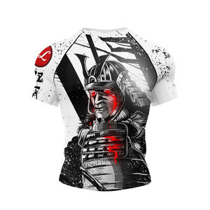 Fabricant de chemises de compression unisexes en spandex imprimé par sublimation BJJ Rashguard MMA pour hommes Jiu-Jitsu style art martial pour hommes - Product Image 1