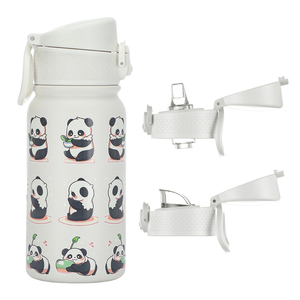 Bouteille d'eau isotherme SilverJet pour enfants en acier inoxydable 350 ml, motif panda, double paroi sous vide, portable pour l'école - Product Image 2