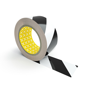 Vector Nastro di Marcatura per Pavimenti, autoadesivo, 50m x 100mm, Nero-bianco- LGV100-SW - Product Image 1