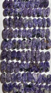 พลอยชารอยต์ทรงหลังเบี้ยธรรมชาติ ราคาถูกที่สุด คู่พลอยรูปทรงผสม สำหรับบำบัดรักษา ปรับขนาดได้สำหรับทำเครื่องประดับ - Product Image 6