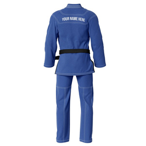 Kimono de Jiu Jitsu Brasileño Azul Rey con Costuras en Contraste Blancas, Tejido Perla de 450GSM, Uniforme de Grappling con Logotipo Personalizado para Equipo - Product Image 2