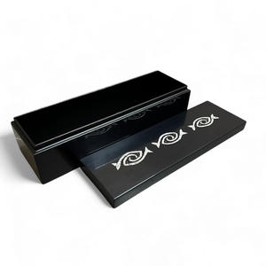 Cajas de laca negra impresionante caja lacada de alto brillo laca decorativa para hotel resort en casa - Product Image 1