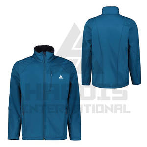 Anti pilling nueva venta al por mayor de los hombres de invierno estiramiento suave Shell chaqueta logotipo personalizado impermeable respetuoso del medio ambiente más exigente suave Shell - Product Image 1