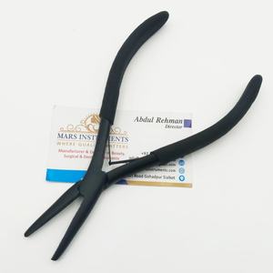 Alicates de extensión de cabello de metal y Acero inoxidable plano negro mate con dientes y agarre cómodo para uso comercial - Product Image 4