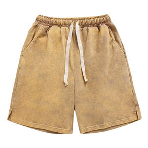 2025 venta al por mayor transpirable logotipo personalizado pantalones cortos de algodón en blanco verano hombres Streetwear Vintage ácido lavado pantalones cortos OEM - Product Image 2