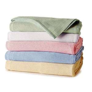 Lightweight Cotton <b>Waffle</b> <b>Blanket</b> with Smooth Texture for Everyday Relaxation on Sofa or Travel Direct From India - Product Image 2