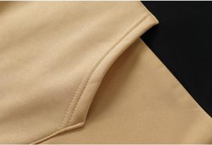 Sweat à capuche polaire pour homme, 100% coton, coupe classique, épais, hiver, coupe-vent, écologique, teinture unie - Product Image 3