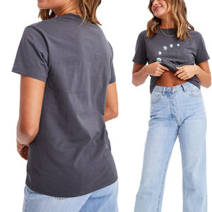 Camiseta extragrande de alta calidad para mujer, Camiseta con estampado personalizado de logotipo de talla grande, estilo informal de ocio, diseño sencillo en blanco para el verano - Product Image 5