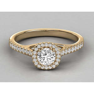 Bague en or 10 carats avec diamant de laboratoire - Product Image 1