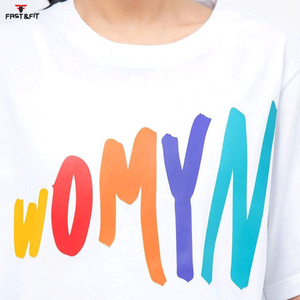 T-shirts personnalisés en polyester/coton pour femmes, nouveau design, mode estivale avec décoration plumes, coupe décontractée, écologiques - Product Image 4
