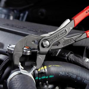 Alicates para Abrazaderas de Manguera Knipex, Color Gris Atramentizado, con Mangos de Plástico Antideslizantes y Retenedor - Product Image 2