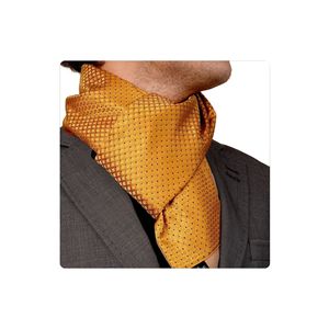 ผ้าพันคอผ้าคลุมไหล่สองด้านผ้าแจ็คการ์ดทอลายเพชรสีทองสีน้ำเงิน - Product Image 1