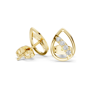 0.144 CT Lab Diamond <b>Earrings</b> for Women VVS-VS EF Clarity 18KT, 14KT, 10KT Gold & 925 <b>Silver</b> Rose, Yellow, White Gold & - Product Image 5
