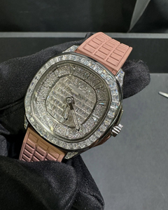 Reloj Mecánico de Lujo con Moissanita, Probador de Diamantes, Reloj Iced Out para Hombre, Bisel de Acero Inoxidable, Reloj de Rapero con Diamantes VVS para Hombre - Product Image 2