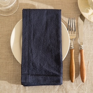Ensemble de serviettes en lin doux lavé à la pierre, style européen, bio, faites à la main, taille et couleur personnalisées, logo personnalisé, Mi Enterprises Home Dining - Product Image 6