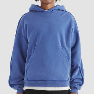 Sweat-shirt à capuche pour homme OEM 100% coton surdimensionné Streetwear Pull uni Sweat-shirts de qualité supérieure Sweat-shirt de créateur pour homme - Product Image 1