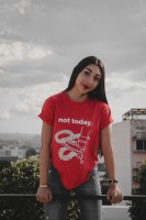 Kaus wanita kerah bulat Obral musim panas pakaian atasan biasa kaus katun kustom grafis Wanita kaus Wanita