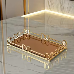 Miroir antique et plateau de service en acier inoxydable pour le ménage et l'hôtel nouveauté dernière qualité - Product Image 4