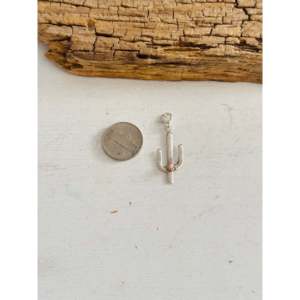 Breloques en argent sterling avec coquille rose Navajo et pierres précieuses Saguaro pour la création de bijoux et de cadeaux - Product Image 1