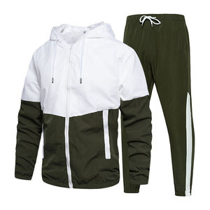 Survêtement décontracté Training Jogging Wear Vêtements de sport pour hommes avec logo personnalisé Survêtement chaud à fermeture éclair complète 2 pièces 100% coton Ensemble de sport - Product Image 5
