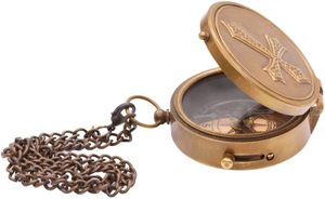 เข็มทิศทองเหลืองข้ามของขวัญส่วนบุคคลที่ไม่ซ้ำกันสำหรับการเดินป่าตั้งแคมป์และการผจญภัยกลางแจ้งวันพ่อในอุดมคติและของขวัญวันวาเลนไทน์ - Product Image 4