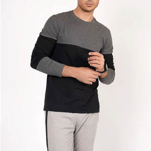 Chándales de hombre personalizados transpirables de algodón 100% de calidad superior, conjunto de sudadera de jersey liso de dos piezas, cuello redondo de talla grande - Product Image 3