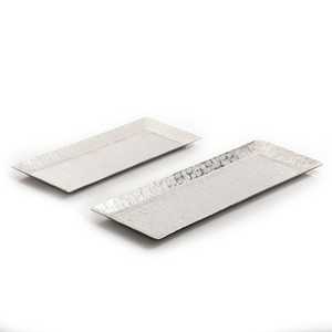 Plateau de service en métal plaqué argent ovale de conception Standard royale, plateau de service de petit déjeuner, plateau de transport de nourriture décoratif en gros - Product Image 5