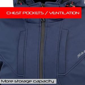 Chaqueta de Motocicleta Softshell para Todo Clima, Forro Térmico, Diseñada para Flotas de Mensajería y Aplicaciones de Turismo - Product Image 3