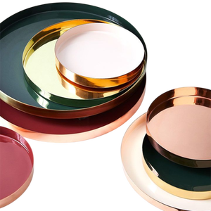 Elegante Placa de cargador de metal decorativa de bandejas de boda de plata hecha con material de alta calidad para uso regular - Product Image 5