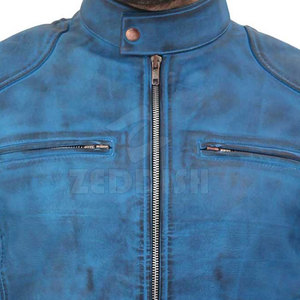 Chaqueta de Motociclista de Cuero Vacuno para Hombre de la Mejor Calidad, con Cuello Alto, Colores Personalizados y Precios al por Mayor - Product Image 5