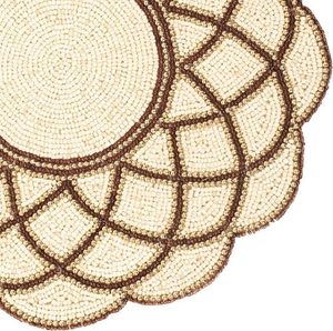 El mejor diseño temático, vajilla redondeada, mantel decorativo con cuentas de vidrio, Mantel Individual para fiestas y otras funciones - Product Image 3