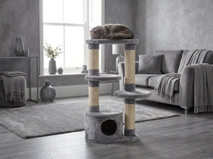 Arbre à chat multi-niveaux Pandora Cosmic Adventure Classic Wood avec emballage en carton pour chats ludiques - Product Image 5