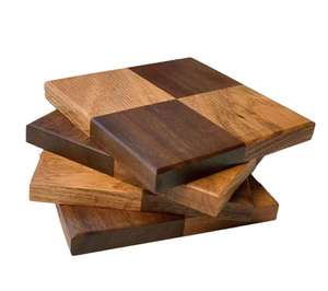 Nouveau design traditionnel sous-verre en bois forme carrée sous-verre à thé pour la cuisine à domicile et les tapis et tampons de table - Product Image 4