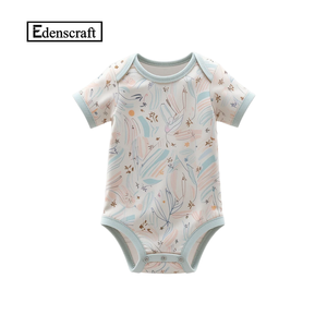 Body de Punto Personalizable al por Mayor de Spandex/Fibra de Bambú, Mono de Manga Corta para Recién Nacidos, Bebés y Niños Pequeños - Product Image 6