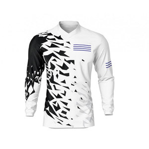 Maillots de motocross imprimés en polyester 100% avec logo personnalisé, respirants, confortables, maillots de course de motocross à prix avantageux - Product Image 1