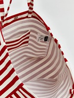 Tas Pantai Anyaman Bohemian Merah Wanita OEM ODM Label Pribadi Logo Kustom Kapasitas Besar untuk Liburan dan Belanja