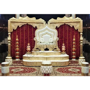 Decoración de escenario de recepción de boda hindú inspiradora moderna mejor escenario de ceremonia india de Bollywood para recepción de boda - Product Image 1