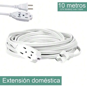 Cable de Extensión CASAMAXWL de 10M, 127V, 50-60Hz, 5-6A, 1100W, para Uso Doméstico en Interiores, Flexible y Duradero - Product Image 3