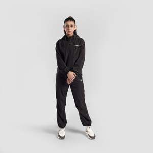 Chaqueta Utilitaria con Capucha Zephyr Negra para Otoño, Resistente al Viento, con Cuello, 100% Poliéster, Capucha Desmontable - Product Image 4