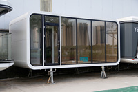 Maison modulaire de luxe Apple Pod Mountain Villa de 20 pieds et 40 pieds avec fenêtres panoramiques pour station alpine et lodge en pleine nature