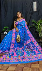 Exclusieve Designer Bruidskleding Aantrekkelijke Combinatie Dhakai Jamdani <span class=keywords><strong>Saree</strong></span> Voor Party Katoen Stof Handwerk Van Bangladesh
