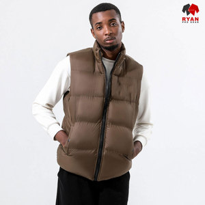Chaleco Acolchado Impermeable Personalizado Ryan Pro Gear para Hombre con Tela de Lana, Transpirable, Opciones de Logotipo OEM, Cierre de Cremallera - Product Image 4