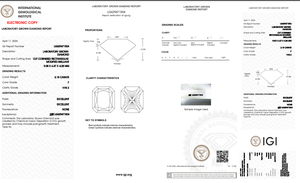 2.18 ct Radiant Cut Lab-Grown Diamond IGI Certified F Color VVS2 Clarity Lab-Stone - Product Image 5