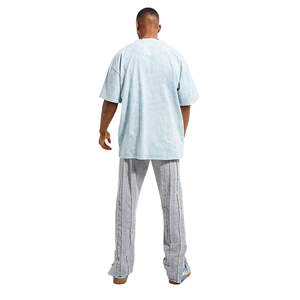 Personnalisation de haute qualité T-shirt de couleur délavé à l'acide pour hommes de grande taille T-shirt délavé au soleil en détresse pour hommes - Product Image 4