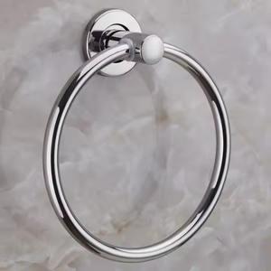 Double Removable Stainless Steel <b>Bathroom</b> <b>Towel</b> Ring with Wall Mounting <b>for</b> Home Guest and Office Restroom - Product Image 2