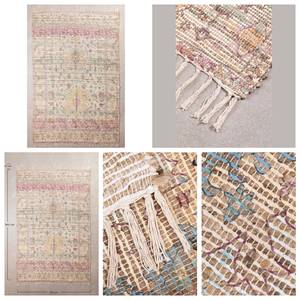 Alfombra Cómoda de Algodón RIASOHO para Sala de Estar y Dormitorio, Bordada, Antimicrobiana, Antideslizante, Diseño Moderno, Alfombra de Pelo Corto - Product Image 6