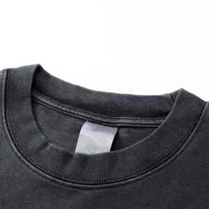 Dernière mode T-shirt personnalisé de bonne qualité à double couche à manches longues Streetwear T-shirt homme en coton lourd et surdimensionné - Product Image 2